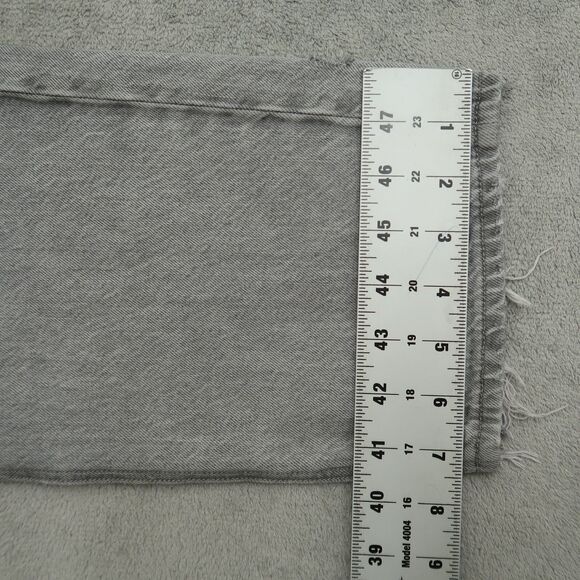 American Eagle Jeans Women's 6R Gray Mid-Rise 90's Straight 30" Inseam Destroyed - Picture 6 of 16